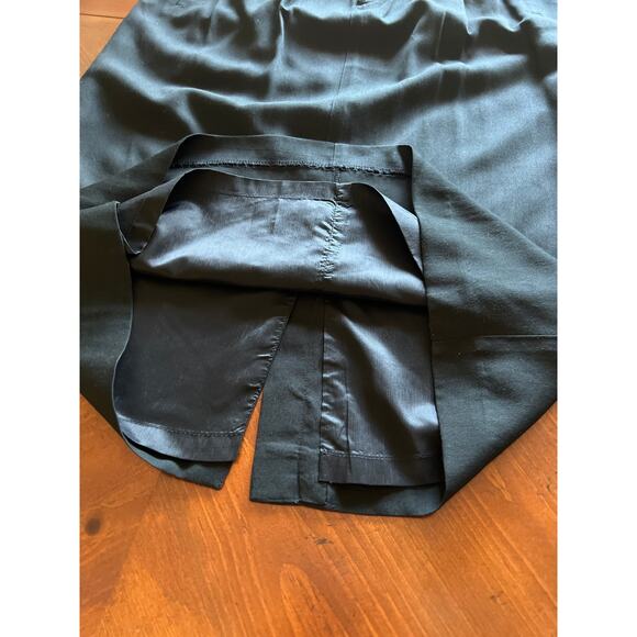 Liz Sport by Liz Claiborne Vintage Black Midi Skirt size 10 Pleated Front 90's - Picture 9 of 10